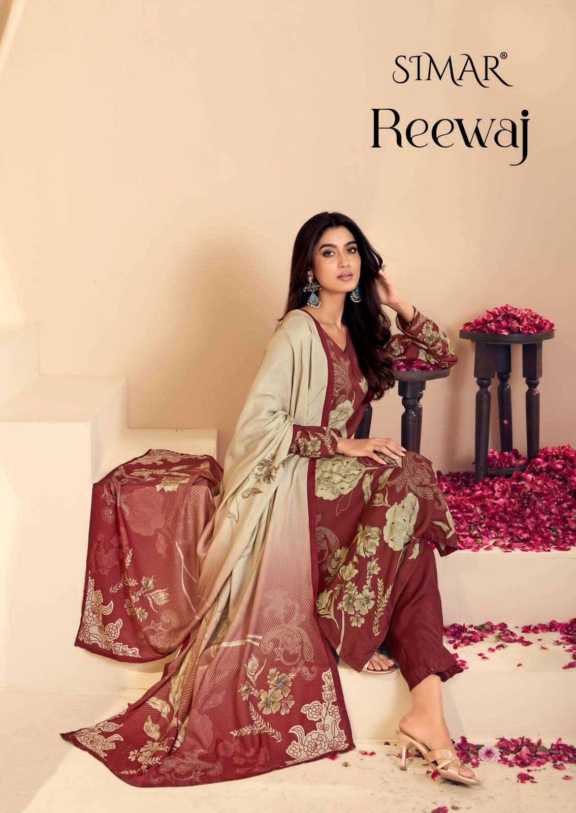 GLOSSY REEWAJ NEW BRAND DESIGNER UNSTITCH SUIT TO FESTIVAL D...