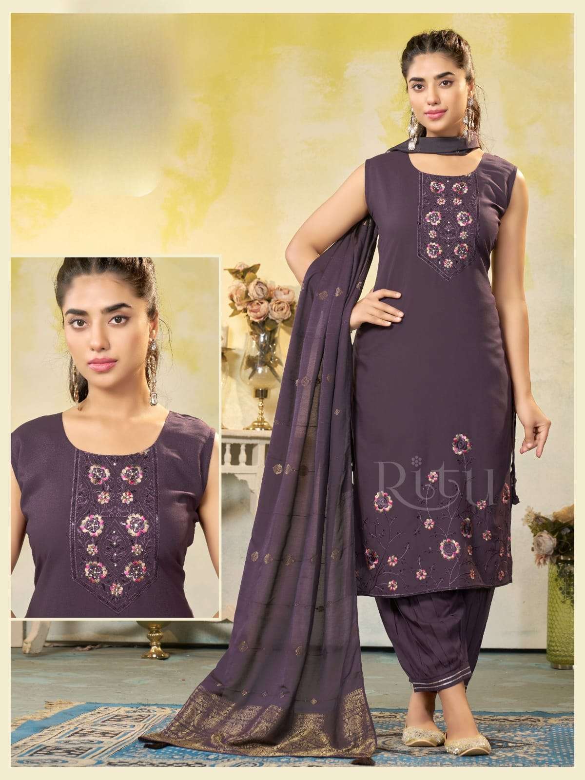 HK 23 BRANDED RAYON DESIGNER SLEEVELESS KURIT SUIT WEAR RESE...