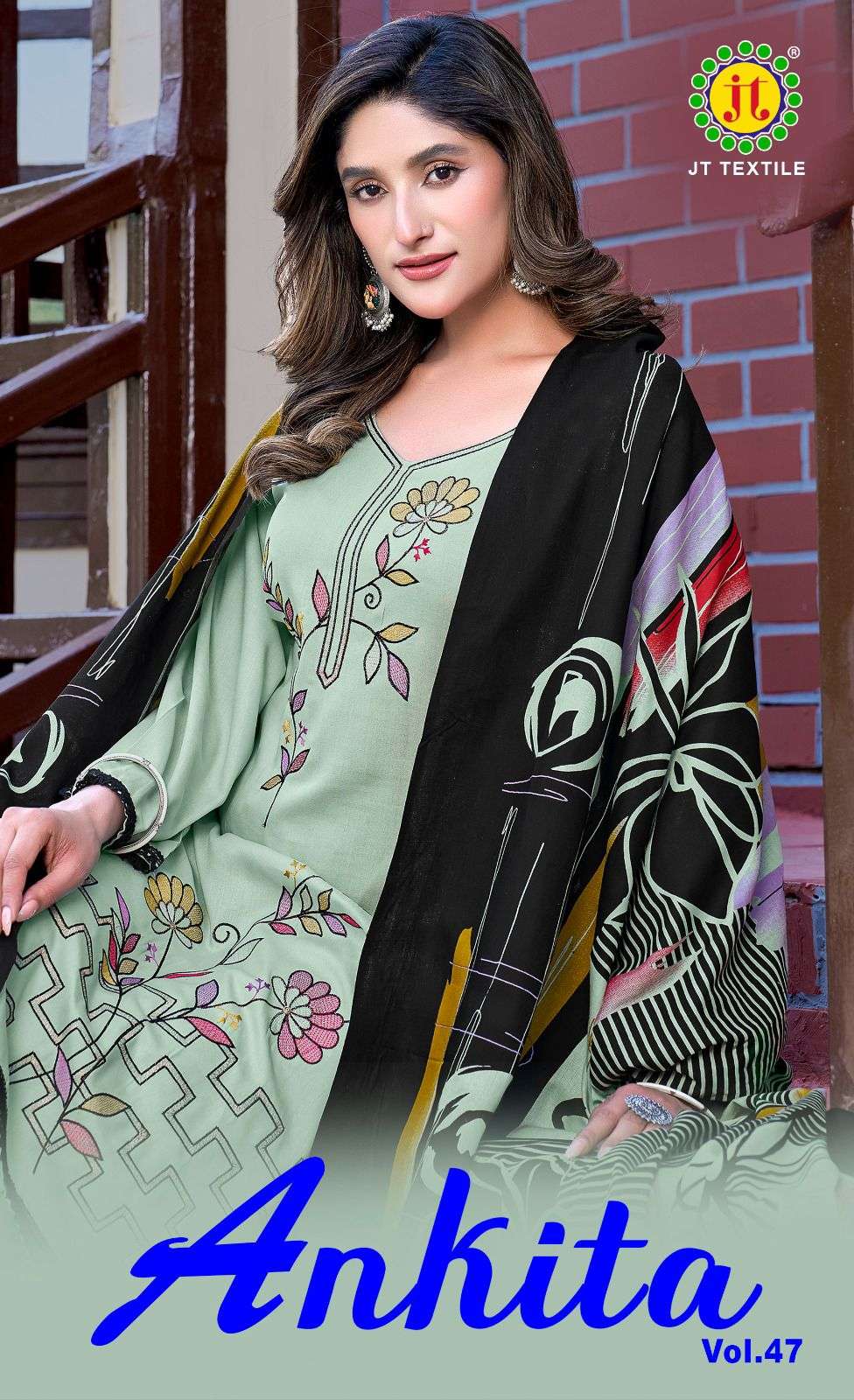 JAMATMAL TILOKCHAND ANKITA VO 47 RAYON PRINTED EMBROIDERY SU...