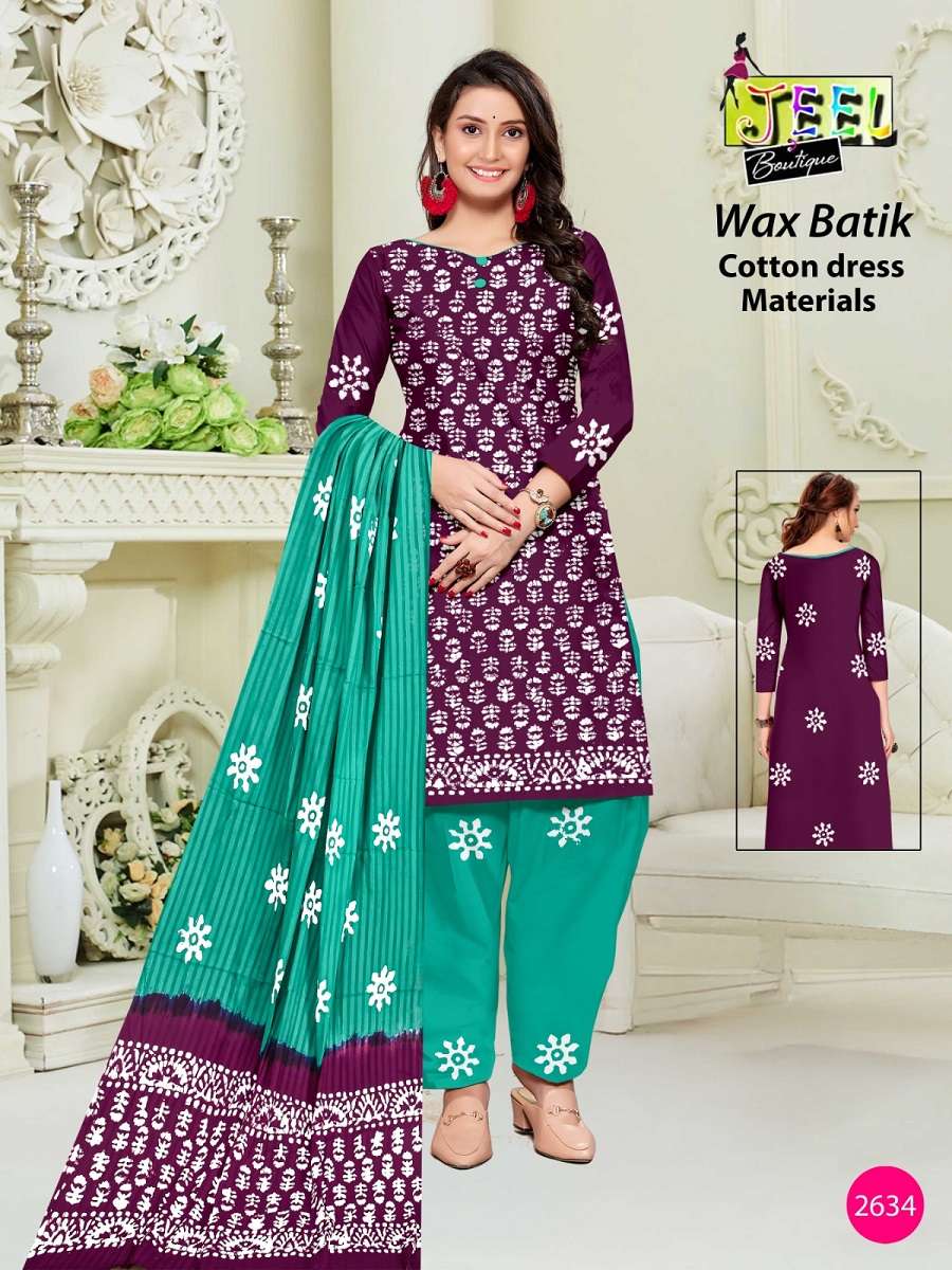 JEET CONTRAST WAX BATIK REGULAR CLOTH BEST QUALITY COTTON DR...