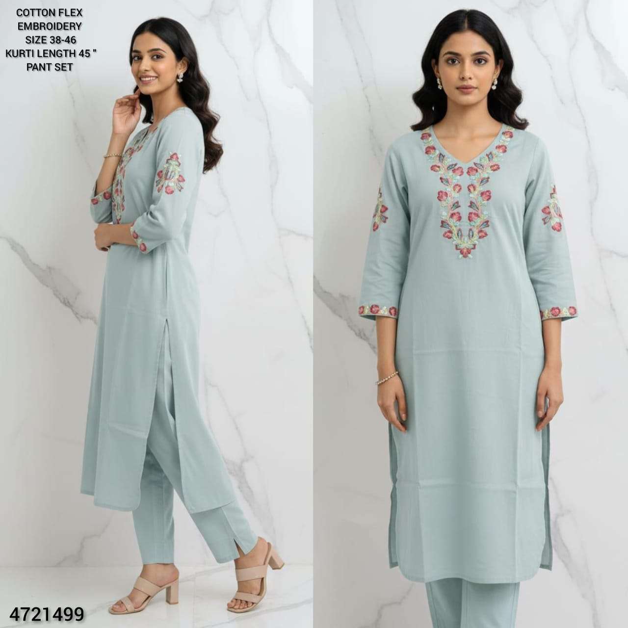 K 437 BRANDED CASUAL OUTFIT WOMEN KURTI PANT SET DAILY WEAR ...