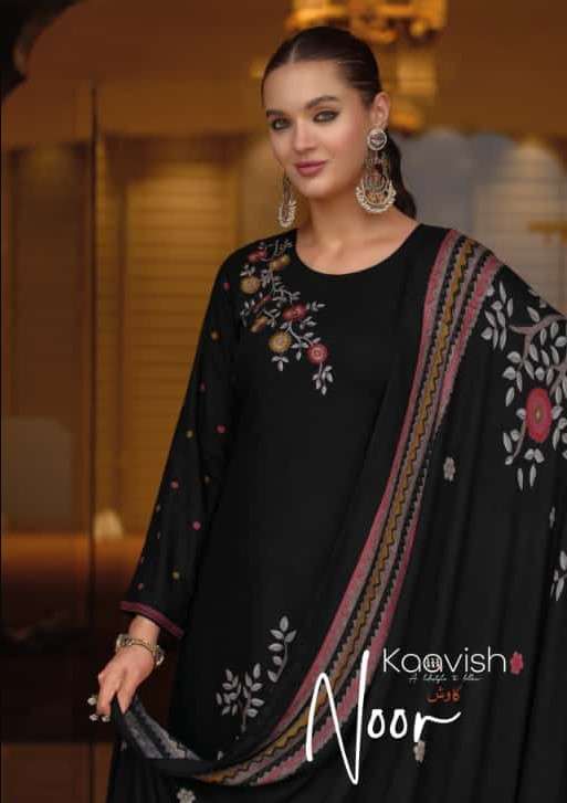 KAAVISH NOOR VISCOSE PASHMINA DIGITAL FOIL PRINT EMBROIDERY ...