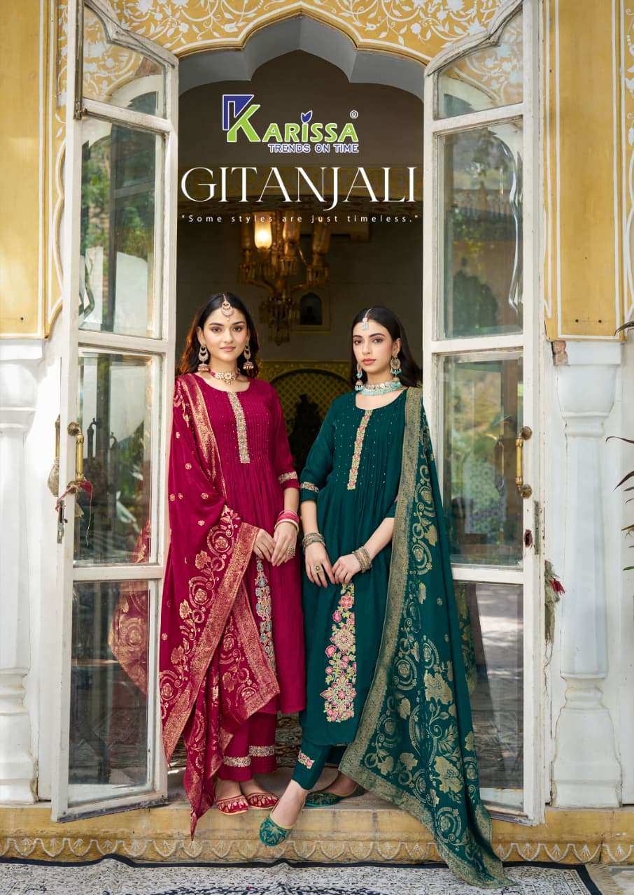 KARISSA GITANJALI PREMIUM OUTFIT WITH QUALITY STITCH DESIGNE...