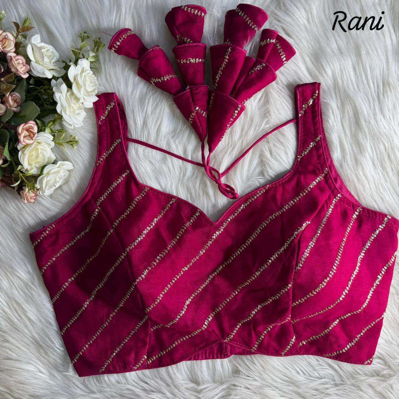 Laheriya Design Silk Fabric fancy look stich blouse best Col...