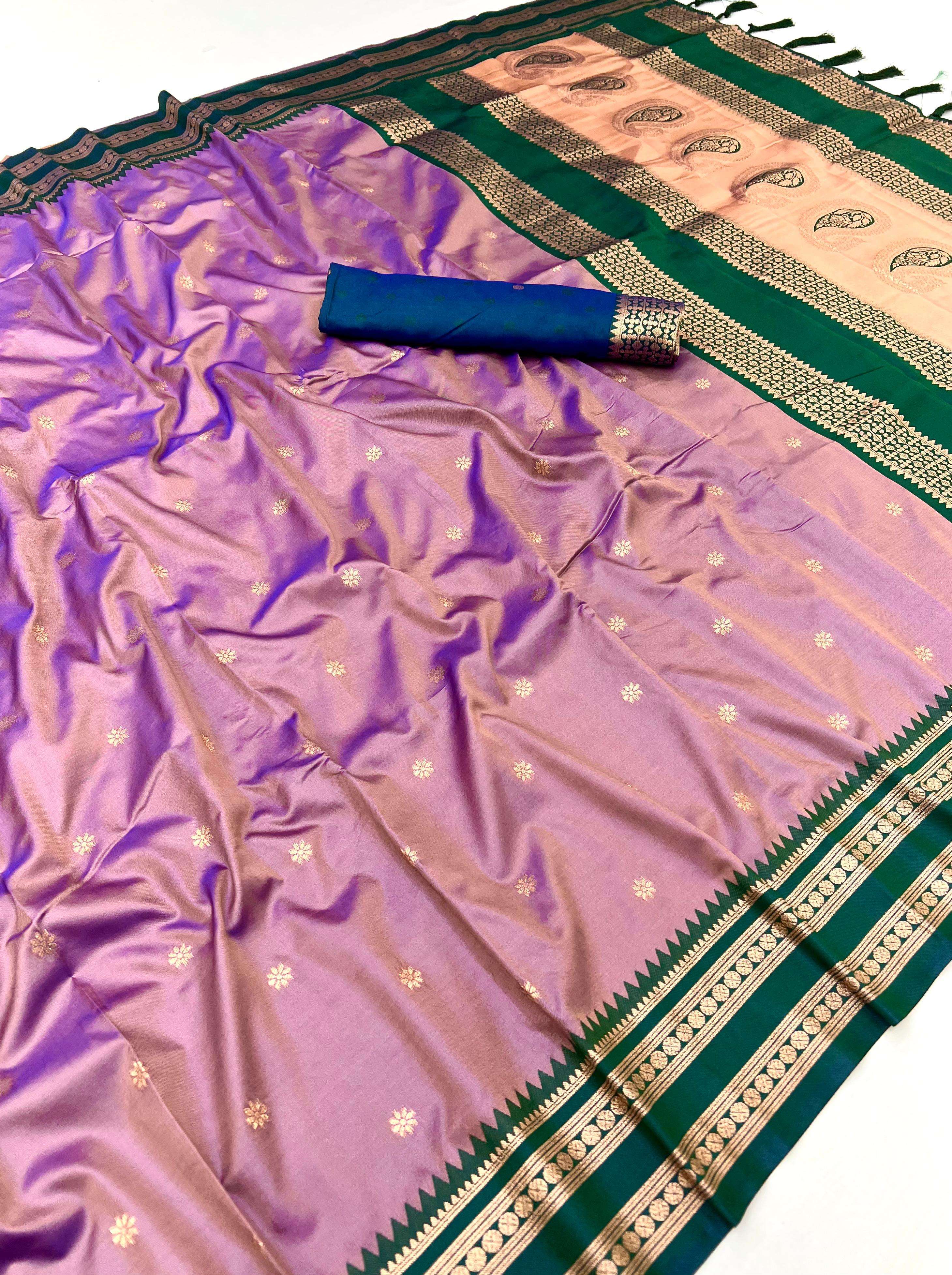 NARAYAN PETH SOFT SILK SMALL MOTIFZ DESIGN SAREE TO FUNCTION...