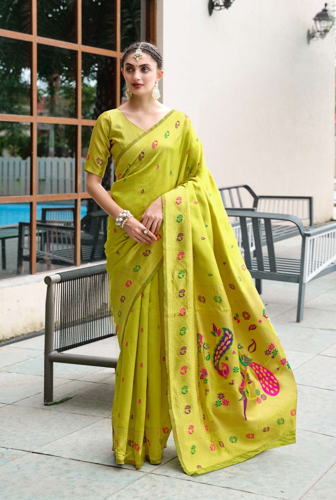Paithani Vol  2 Silk With Weaving Design Traditional Paithan...