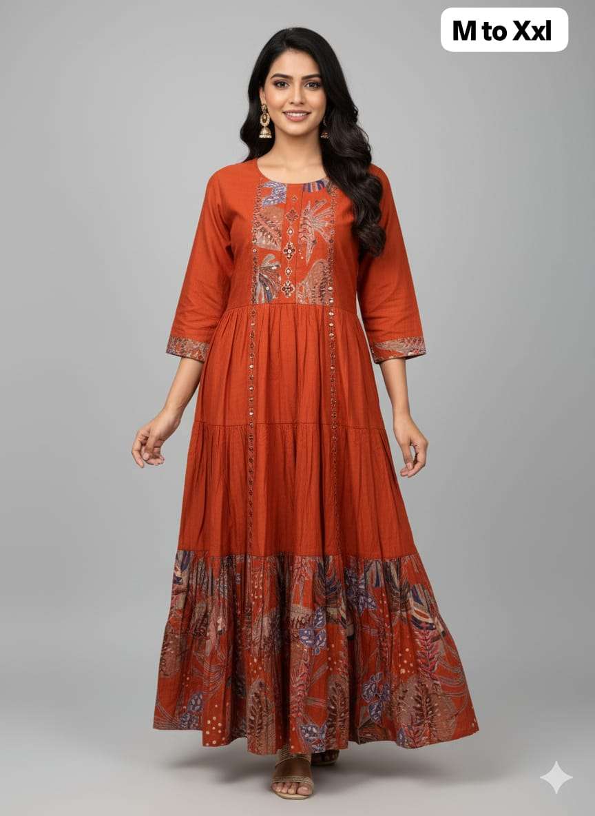 PREMIUM VARTICAN SILK FABRIC MIRROR NACK DESIGNER GOWN TO PA...