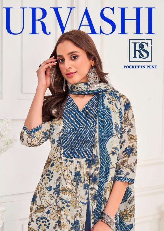 RANGI SANGI URVASHI COTTON FABRIC FLOWER PRINT STITCH SUIT Y...