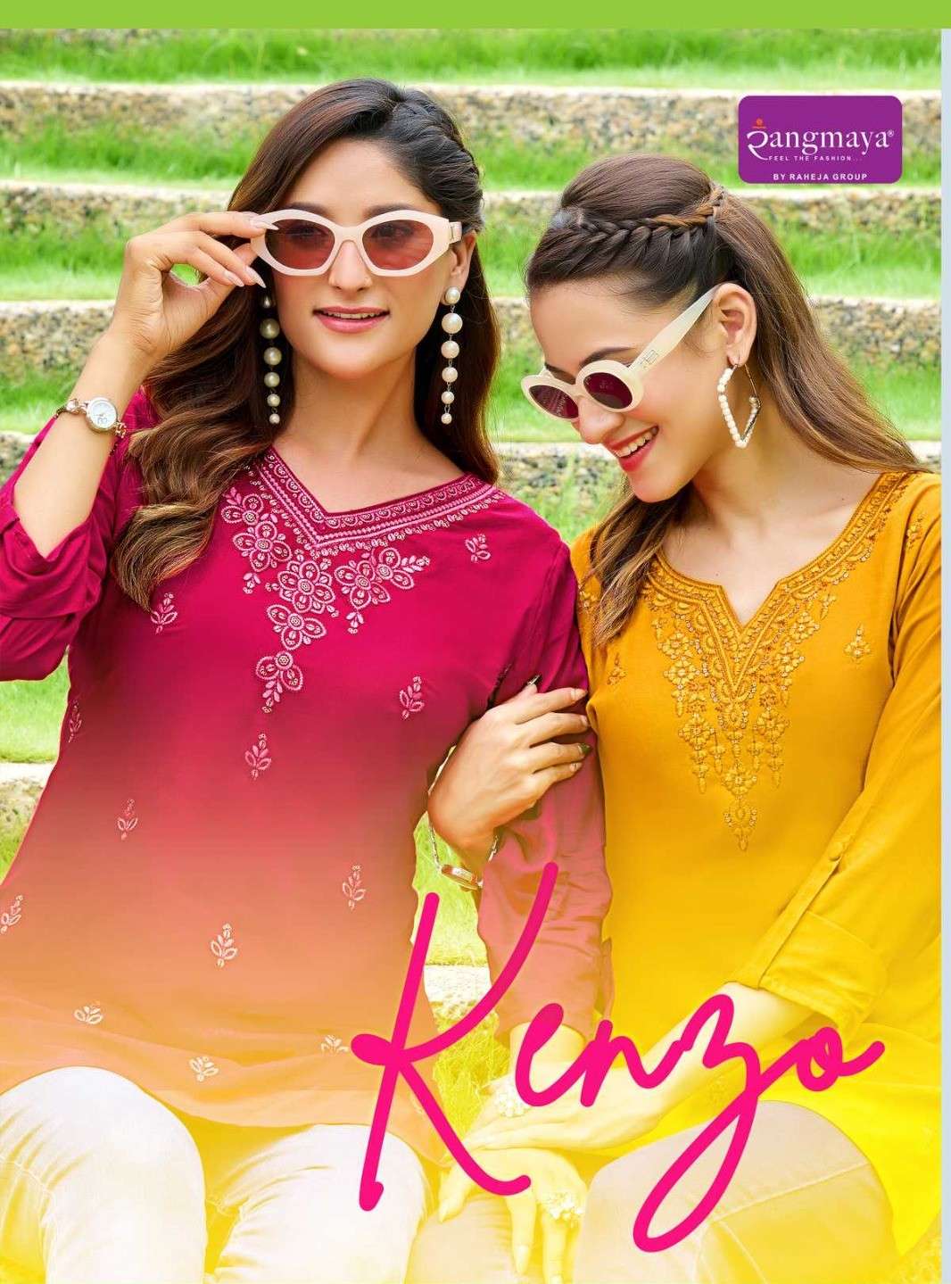 RANGMAYA KENZA REGULAR CONCEPT RAYON SHORT TOP FOR GIRLS WHO...