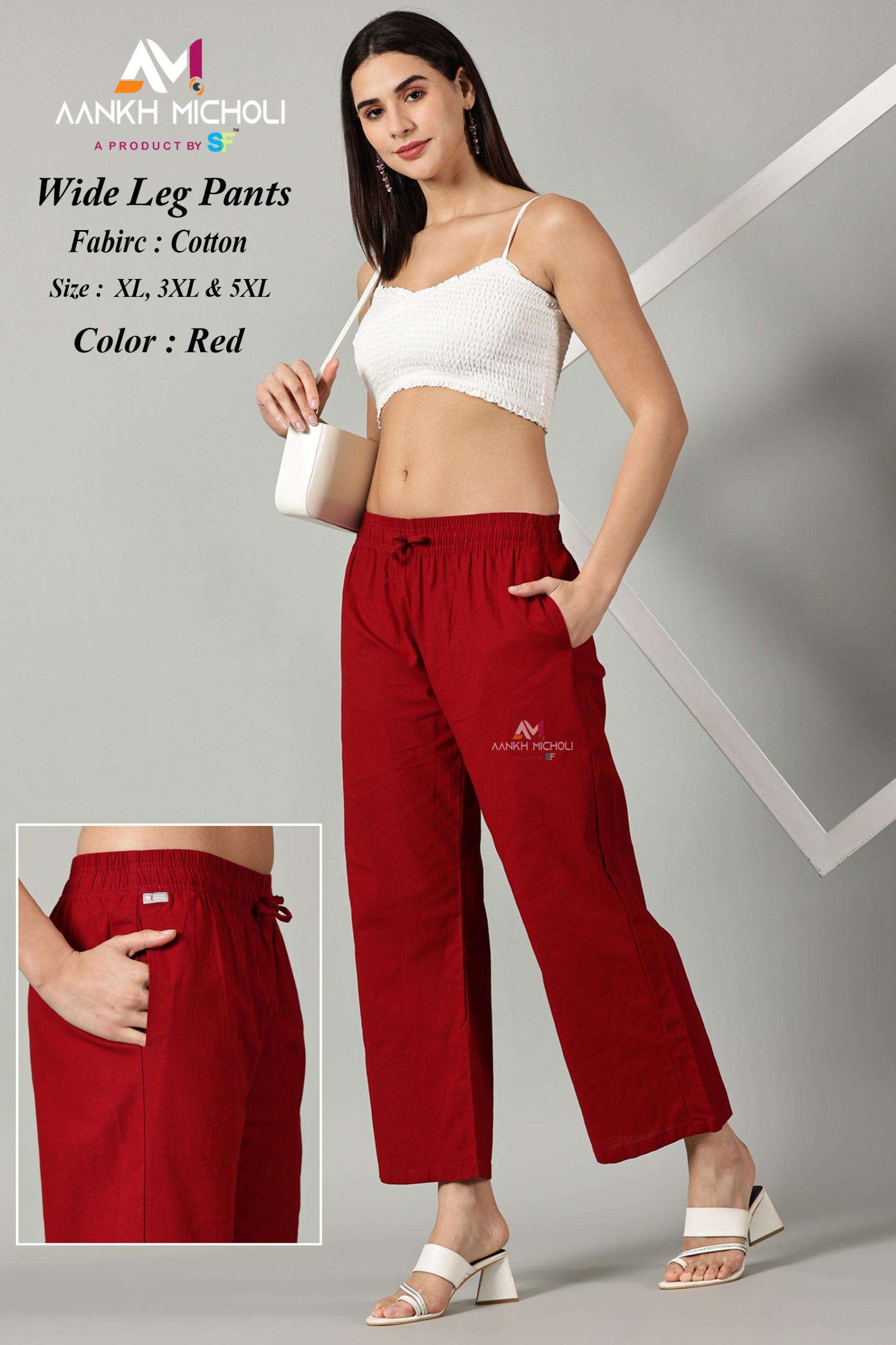 REGULAR JEANS WEAR WOMEN COTTON WIDE LEG PANTS RESELLER FF