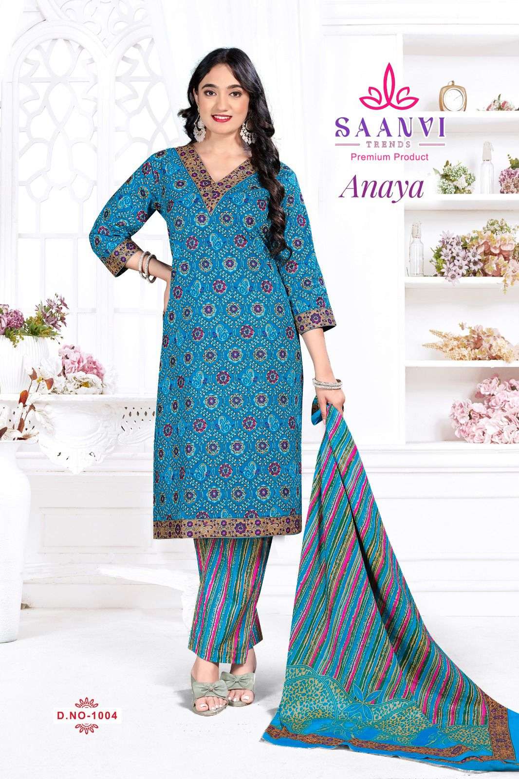 SAANVI TRENDS ANAYA VOL 1 COMFORT COTTON READYMADE SALWAR SU...