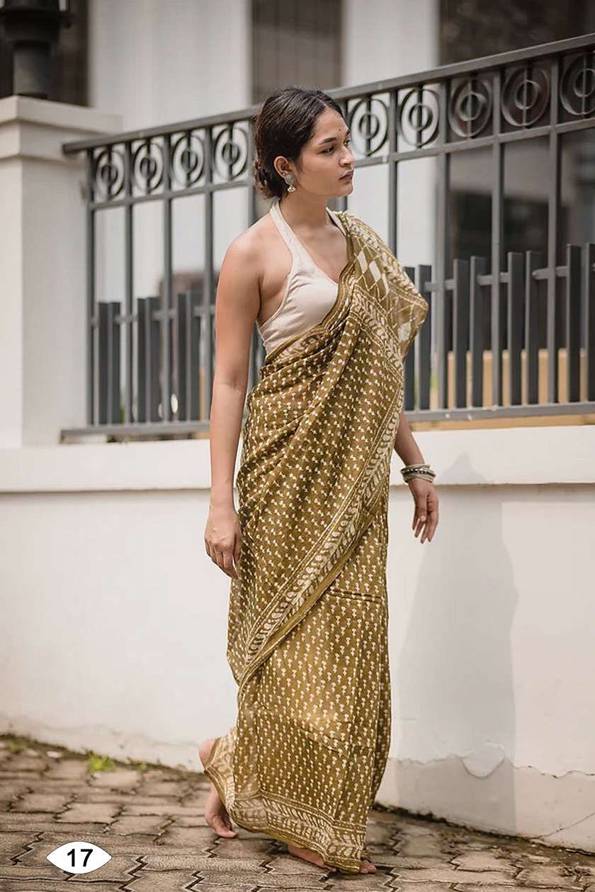 SOF SWETHA MALAI SUMMER REGULAR COMFORT COTTON SAREE TO INDI...