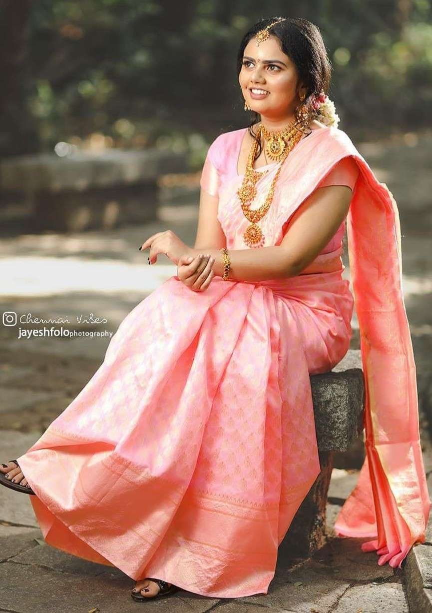 SOUTH BRIDAL STYLE SAREE TO JACQUARD RICH PALLU SAREE BUY SU...