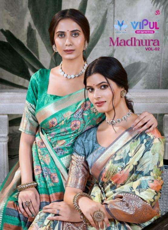 Vipul Fashion Madhura Vol 2 SIlk With Fancy Printed Saree Be...