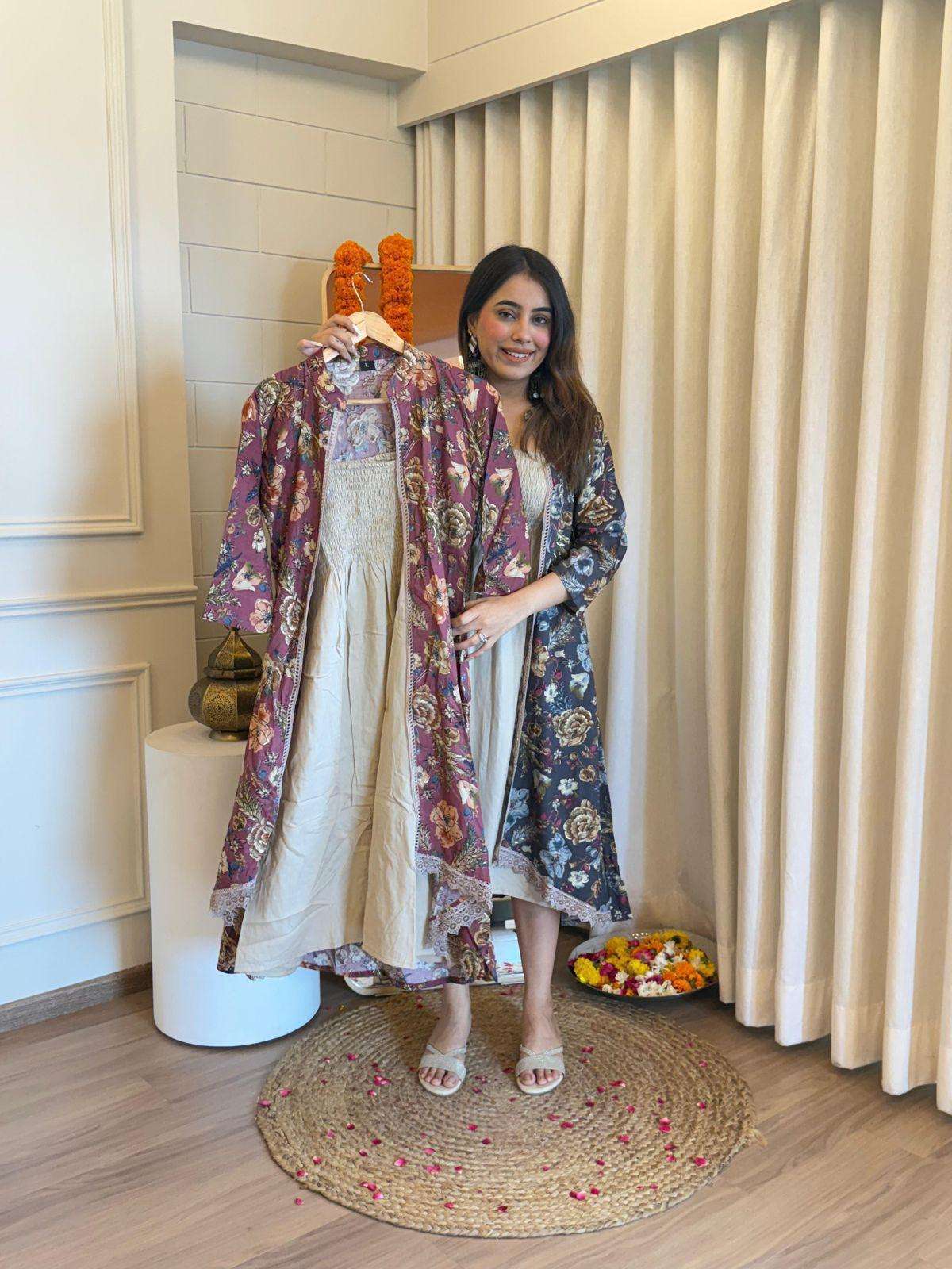 WESTERN STYLE RAYON FOIL PRINT KURTI JACKET SHRUG COLLECTION...