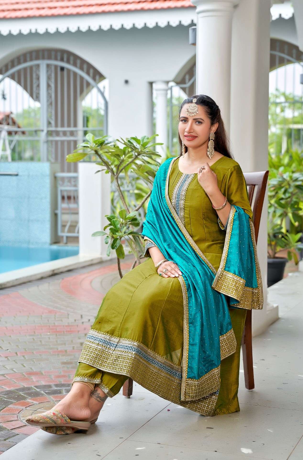 1232 TO 1234 BOUTIQUE VICHITRA SILK ANARKALI STYLE KURTI SUI...