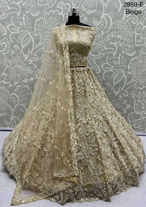 2959 E CANCAN ATTACHED NET FABRIC CRYSTAL WORK RECEPTION WEA...