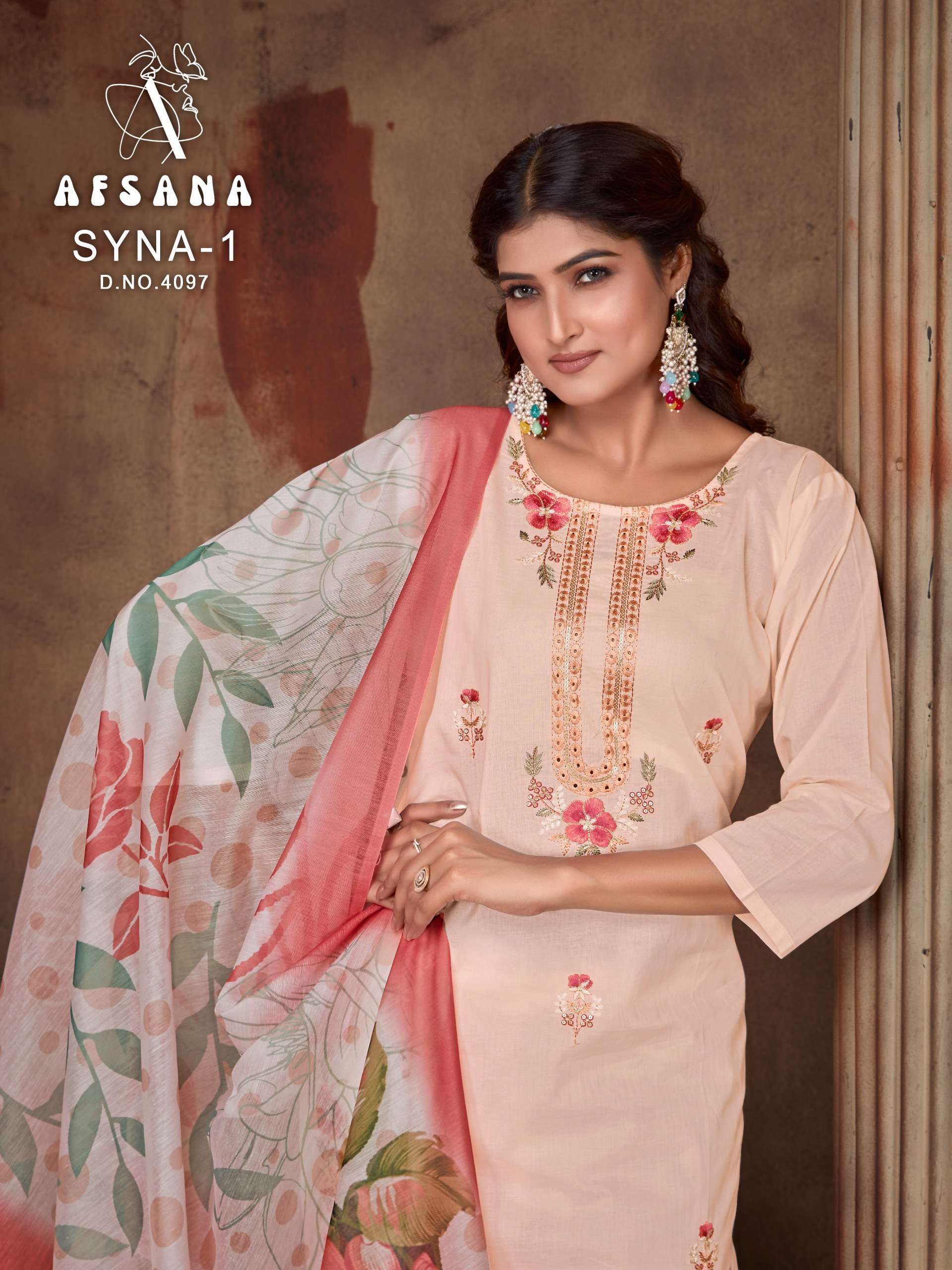 AFSANA SAYNA VOL 1 BOUTIQUE STYLE COTTON DESIGN 3 PIECE SUIT...