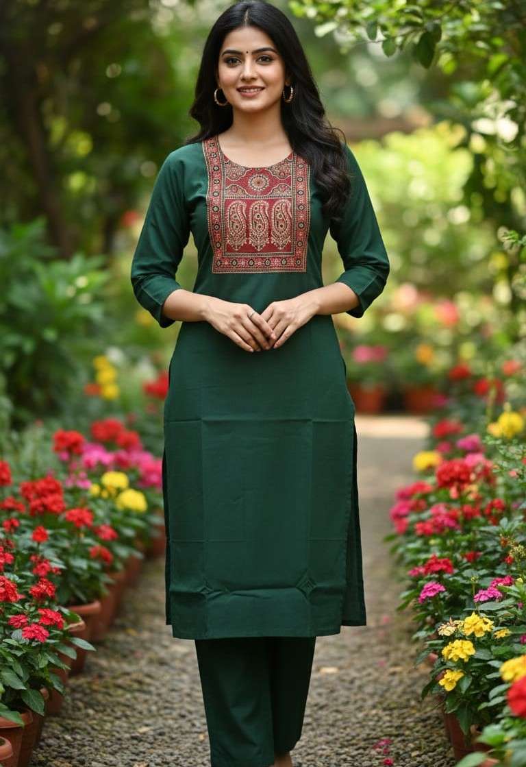 AJRAKH COTTON DESIGNER KURTI PANT COLLECTION DAILY PERFECT R...