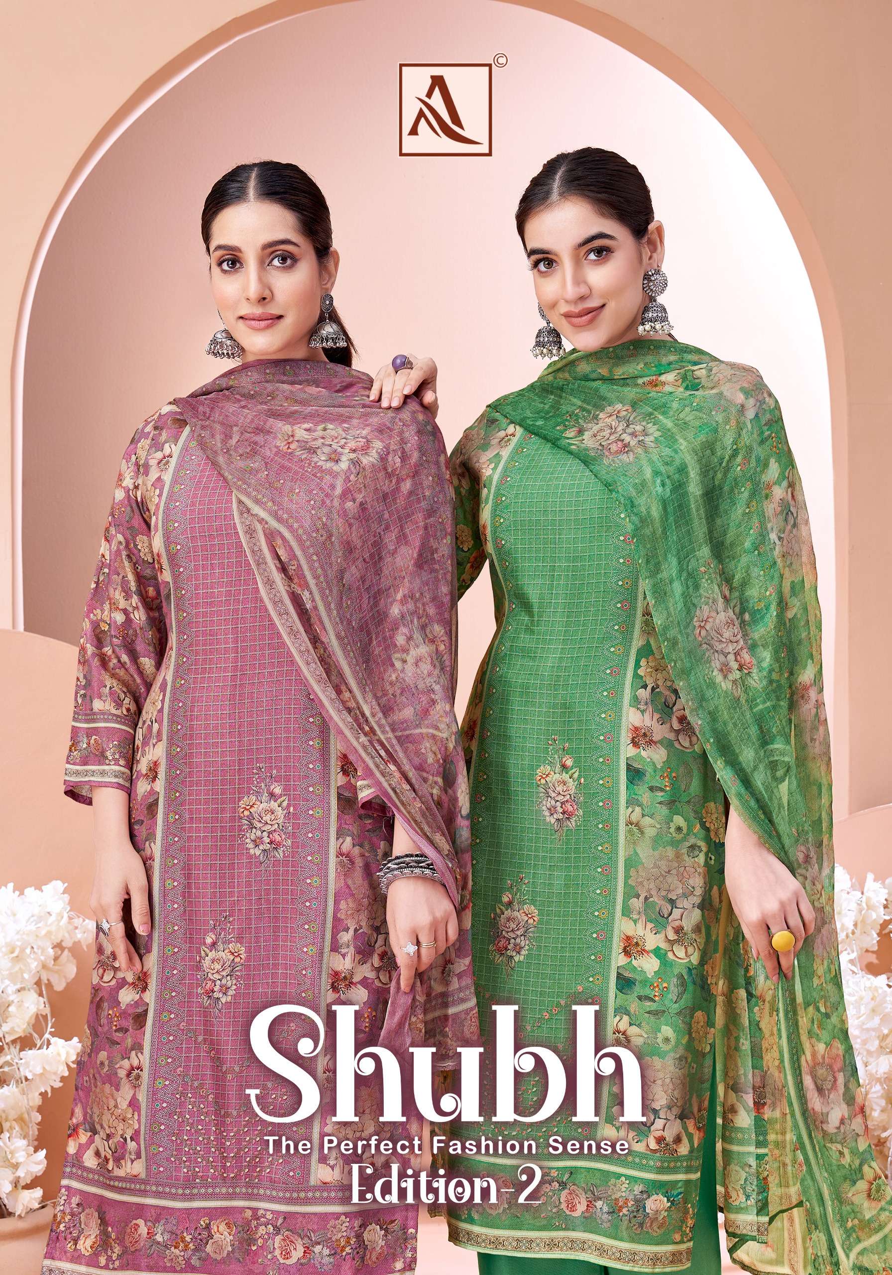 ALOK SUIT SHUBH VOL 2 BRAND CLOTH FLORAL DIGITAL PRINT MATER...