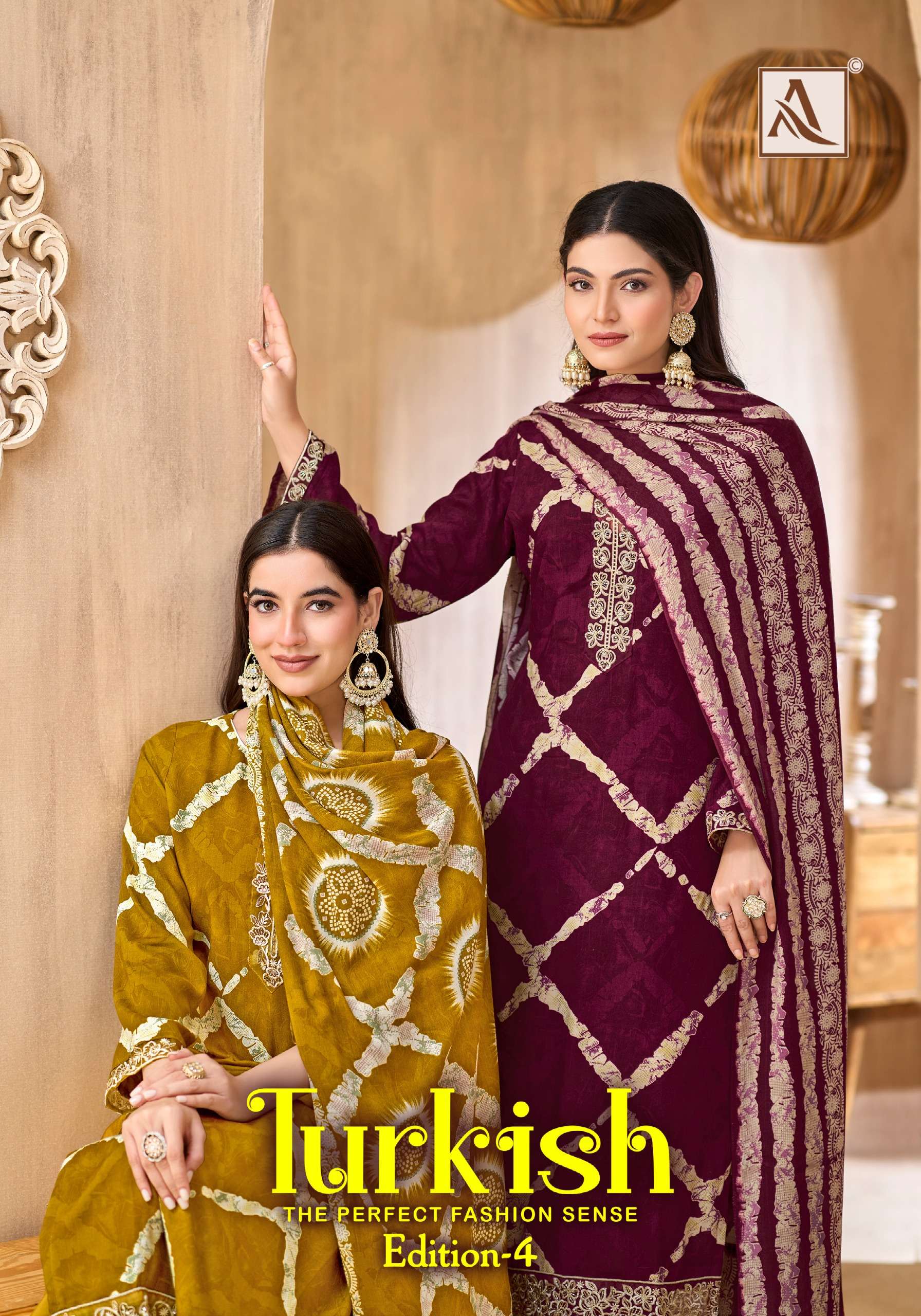 ALOK SUIT TURKISH VOL 4 VISCOSE RAYON FOIL PRINT SALWAR SUIT...