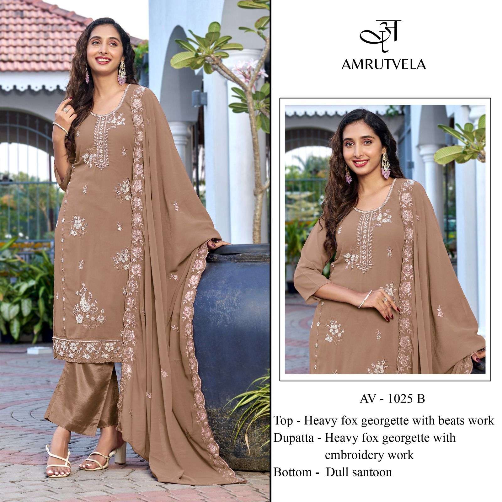 AMRUTVELA AT 1025 TRADITIONAL HEAVY BEATS EMBROIDERY SALWAR ...
