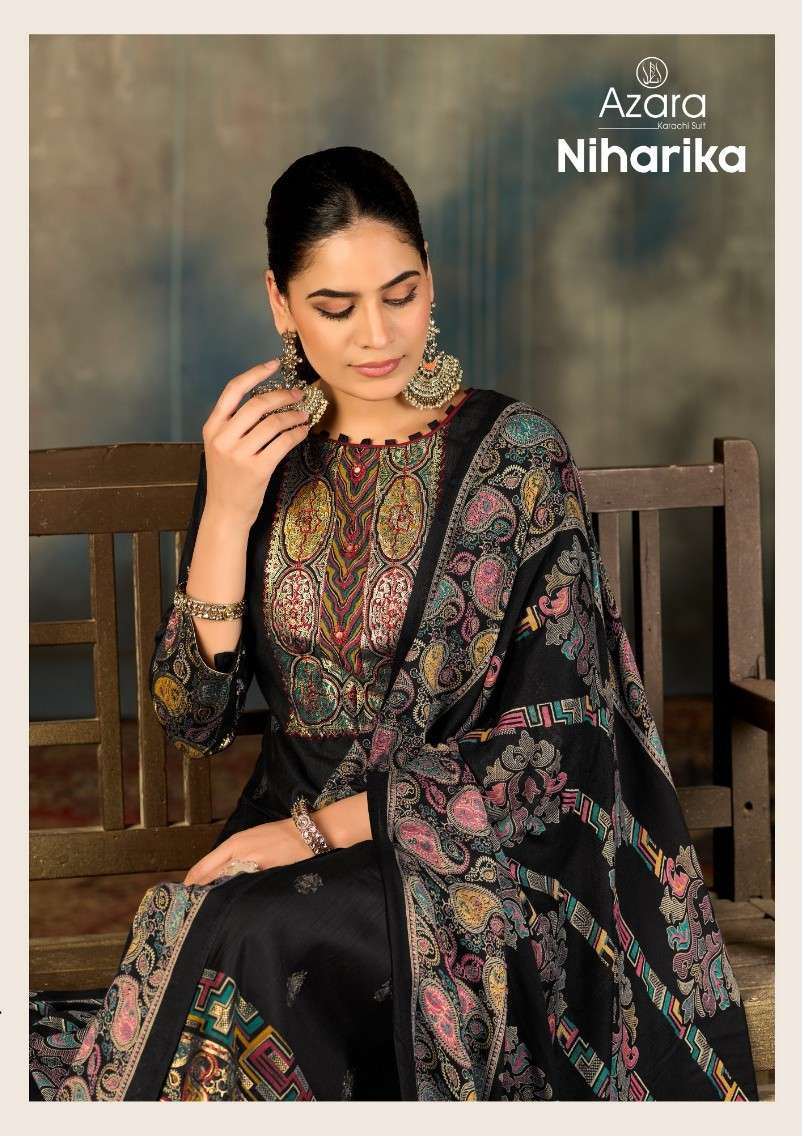 AZARA NIHARIKA DISCHARGE FOIL PRINT SALWAR KAMEEZ BRAND LOW ...