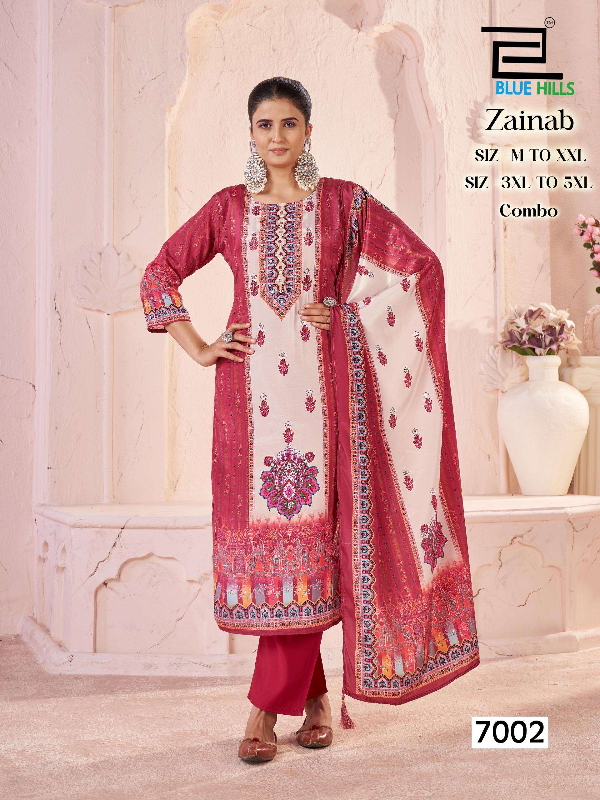 BLUE HILLS ZAINAB READYMADE MUSLIN BEAUTIFUL LADIES SUIT FES...