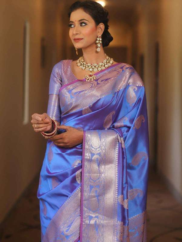 BRAND RICH PALLU & JACQUARD WORK SILK SAREE FOR FESTIVAL SPE...