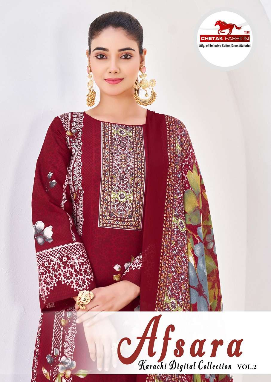 CHETAK AFSANA VOL 2 KARACHI DESIGNER COTTON PAKISTANI DAILY ...
