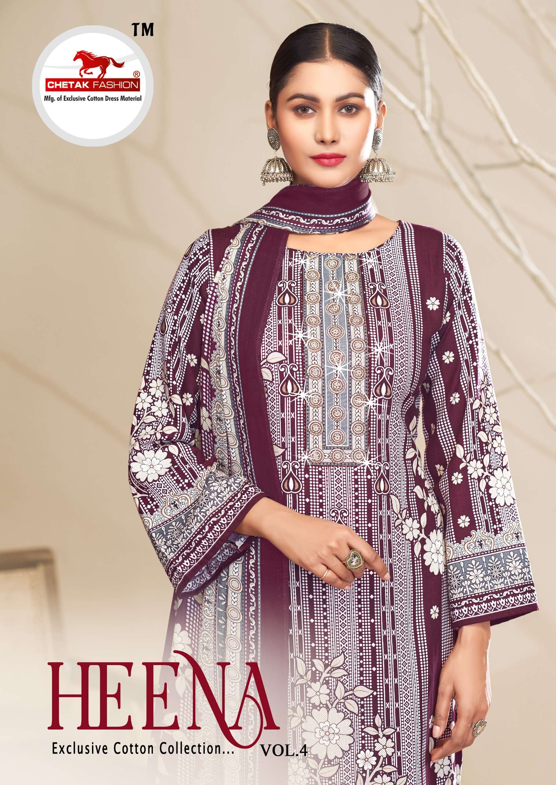 CHETAK FASHION HEENA VOL 4 RAYON SWAROVSKI DAIMAND WORK SALW...