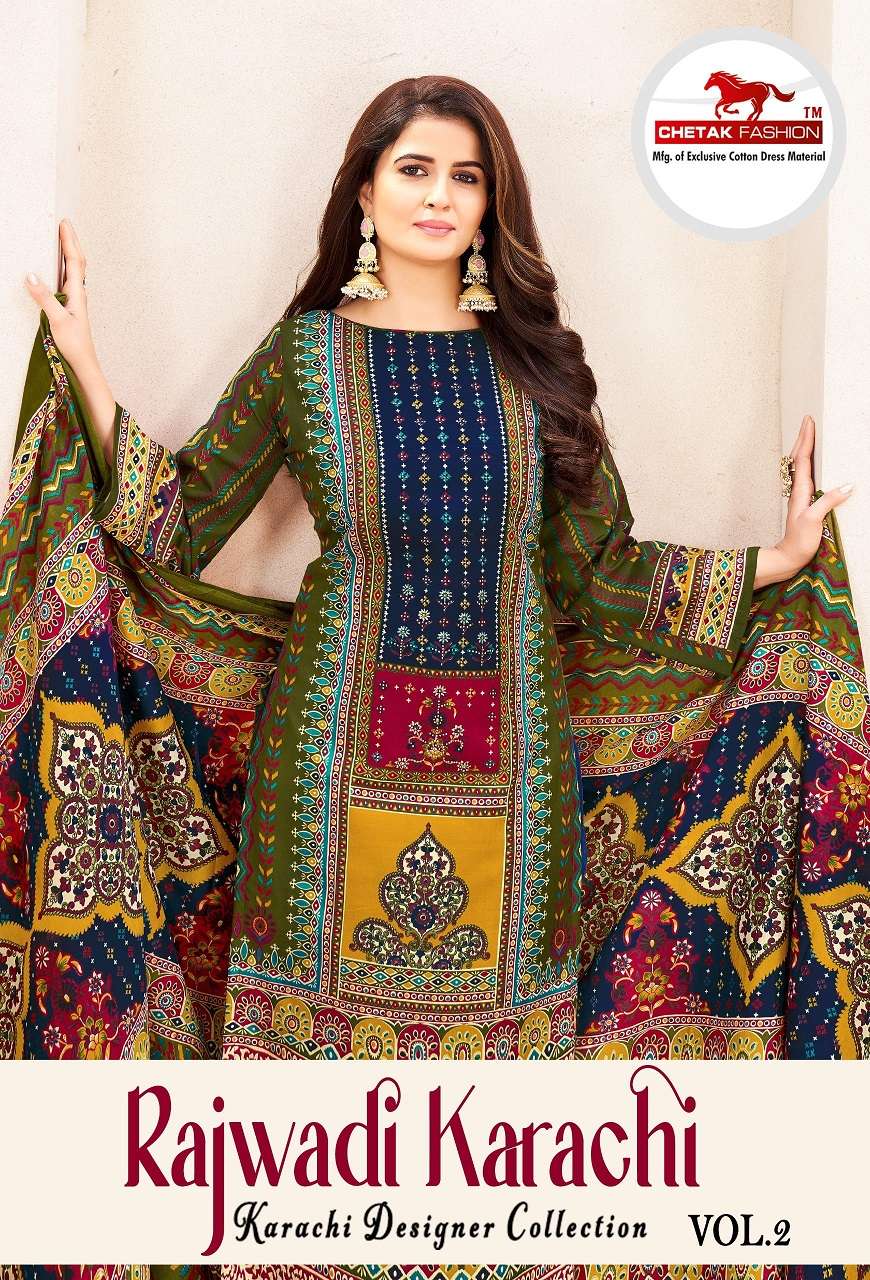 CHETAK FASHION RAJWADI KARACHI VOL 2 SOFT COTTON PRINT SALWA...