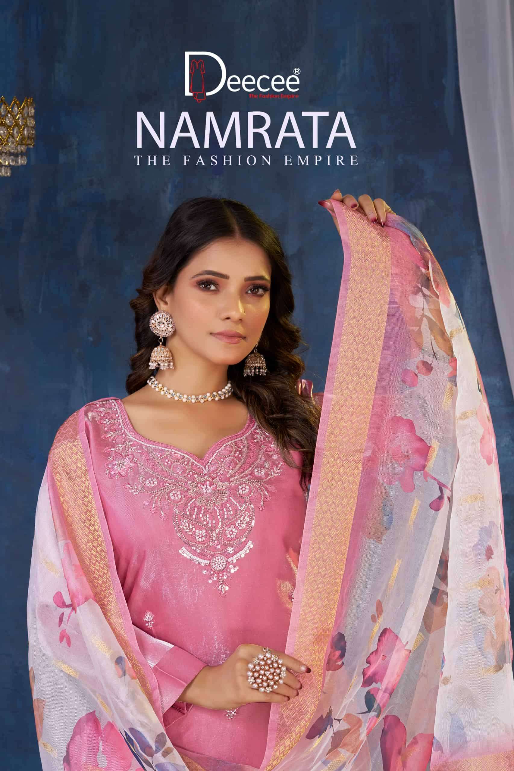 DEECEE NAMRATA DESIGNER STRAIGHT CUT KURTI SUIT FESTIVAL CLO...