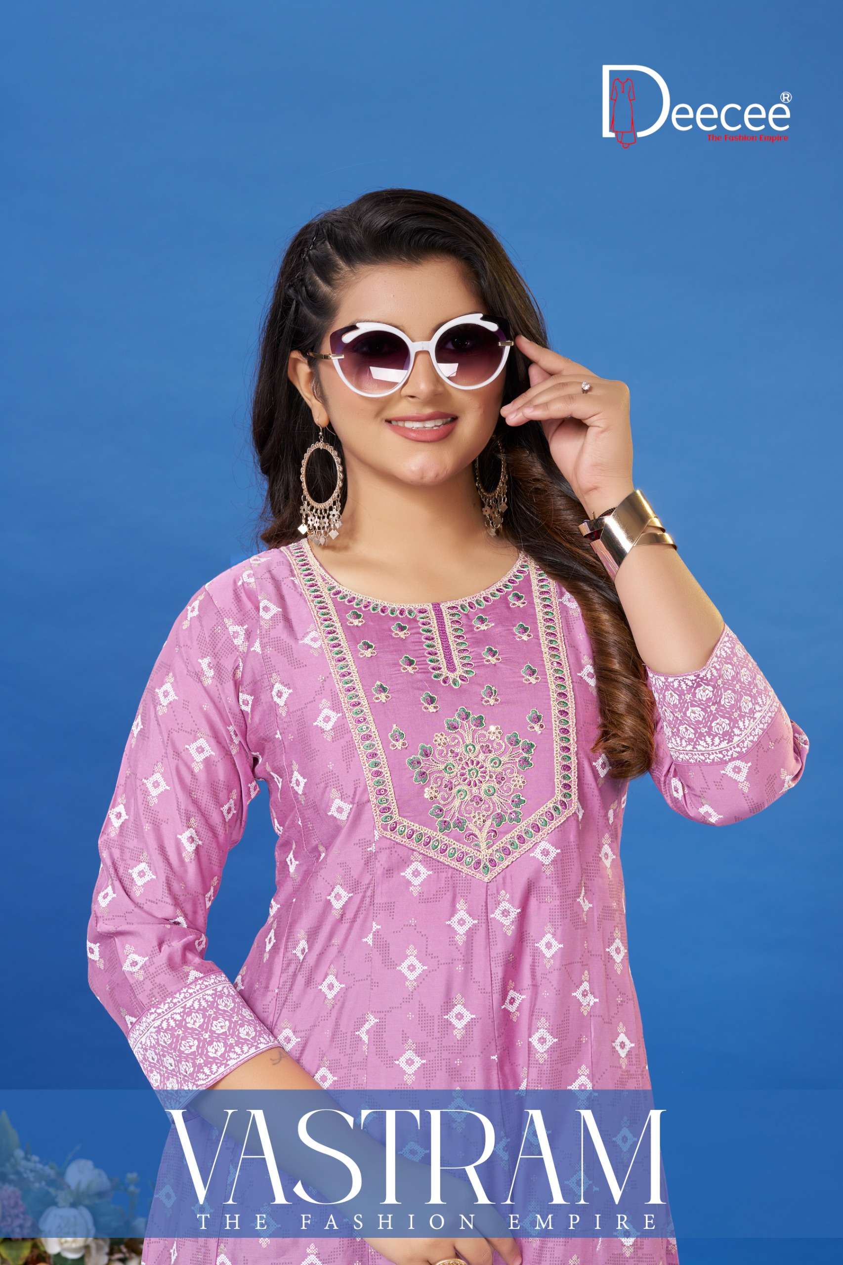DEECEE VASTRAM KALI STYLE FLARED KURTI WITH EMBROIDERY PARTY...