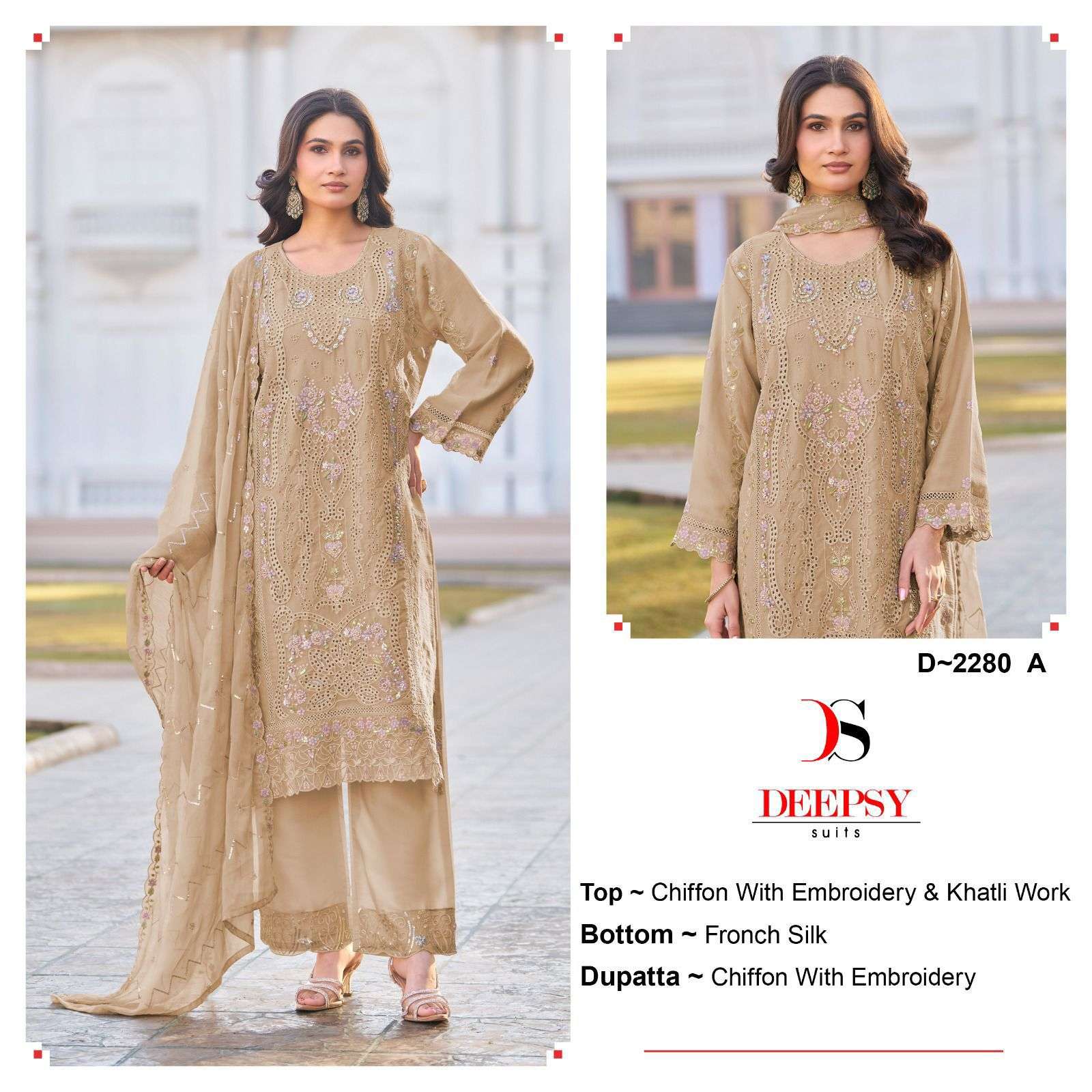 DEEPSY SUITS 2280 INDIAN TOP BRAND HEAVY EMBROIDERY 3 PIECE ...