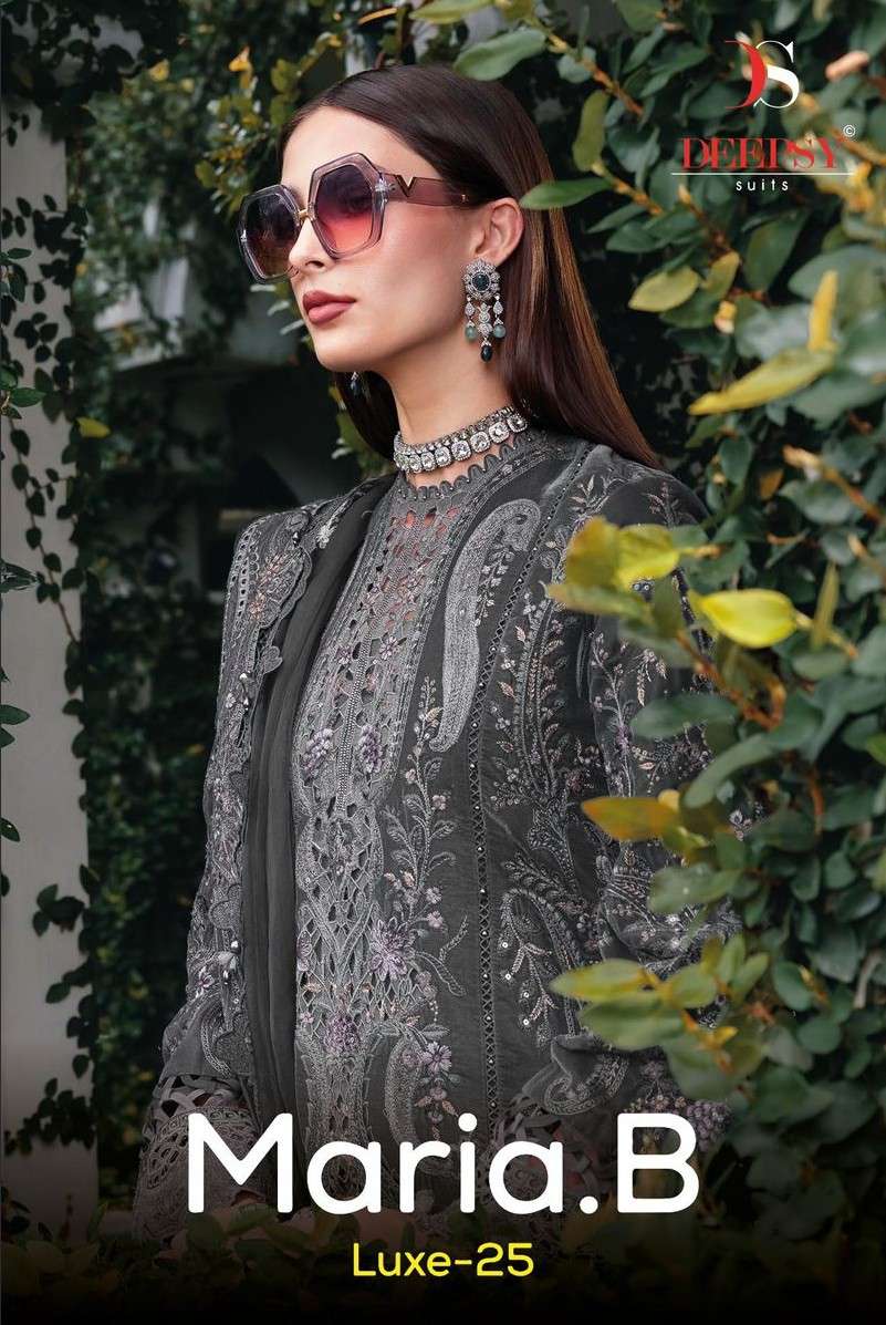 DEEPSY SUITS MARIA B LUXE 25 GOOD QUALITY COTTON PAKISTANI C...