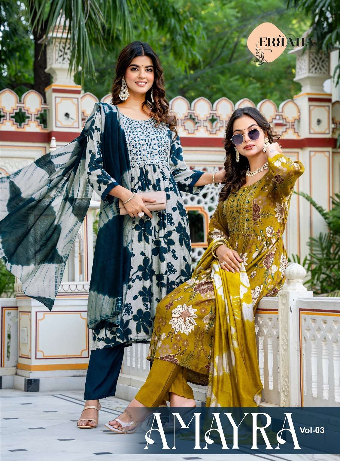 ERRAHA AMAYRA VOL 3 UMBRELLA STYLE KURTI PANT WITH DUPATTA D...