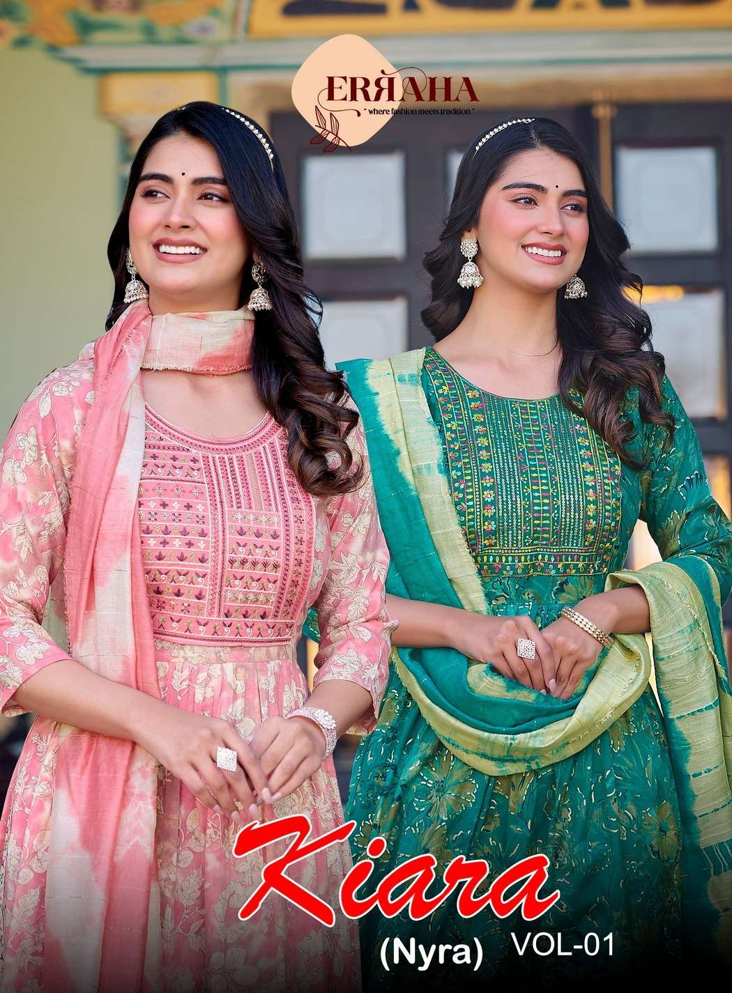 ERRAHA KIARA VOL 1 NEW NAYRA CUT FASHION RAYON FOIL DESIGN S...