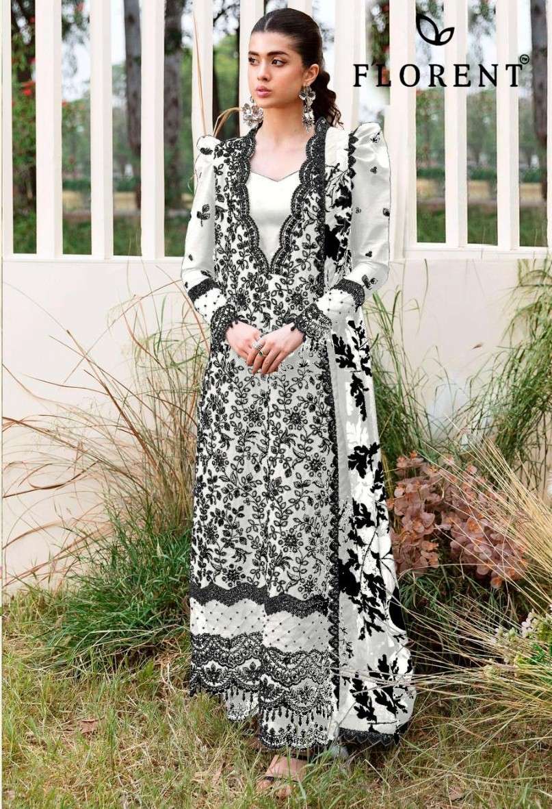 FLORENT 5231 NEW BRAND COTTON HEAVY MOTI WORK PAKISTANI SUIT...