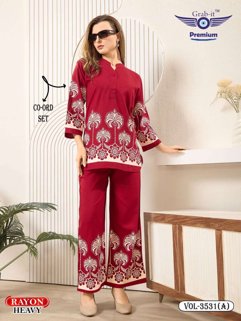 GRAB IT PREMIUM VOL 3531 TOP BRAND RAYON FUL DESIGN CORD SET...
