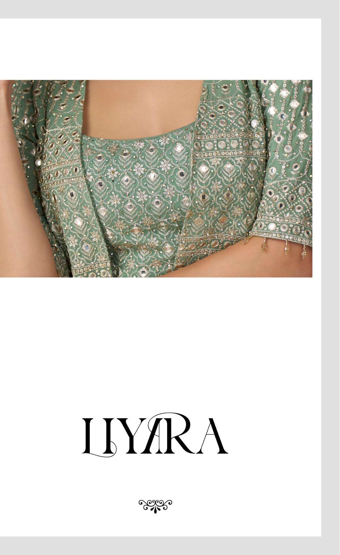 Gulkayra Designer Liyara Georgette fabric Embroidery work We...