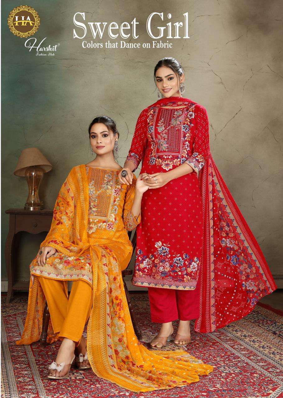 HARSHIT FASHION SWEET GIRL ZAM DESIGNER PRINT EMBROIDERY SAL...