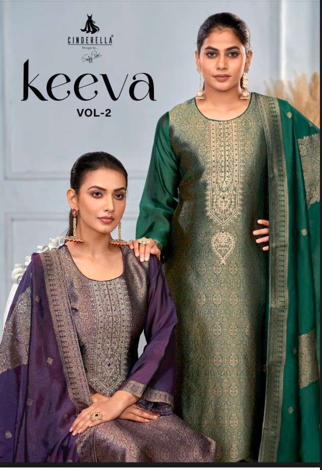 IBIZA KEEVA VOL 2 BOUTIQUE BANGLORY SILK JACQUARD SALWAR SUI...