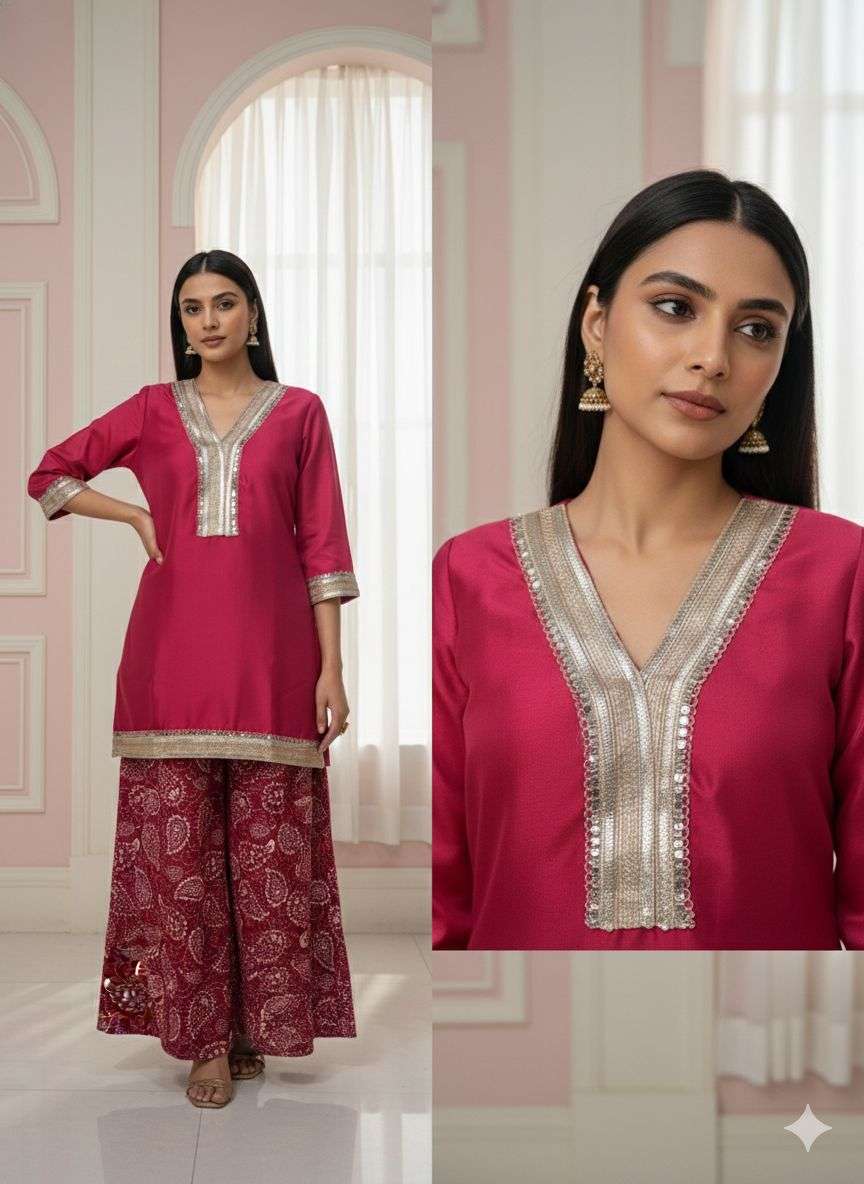 JAIPUR FASHION BOUTIQUE 2 PIECE KURTI PALAZZO SET FUNCTION S...
