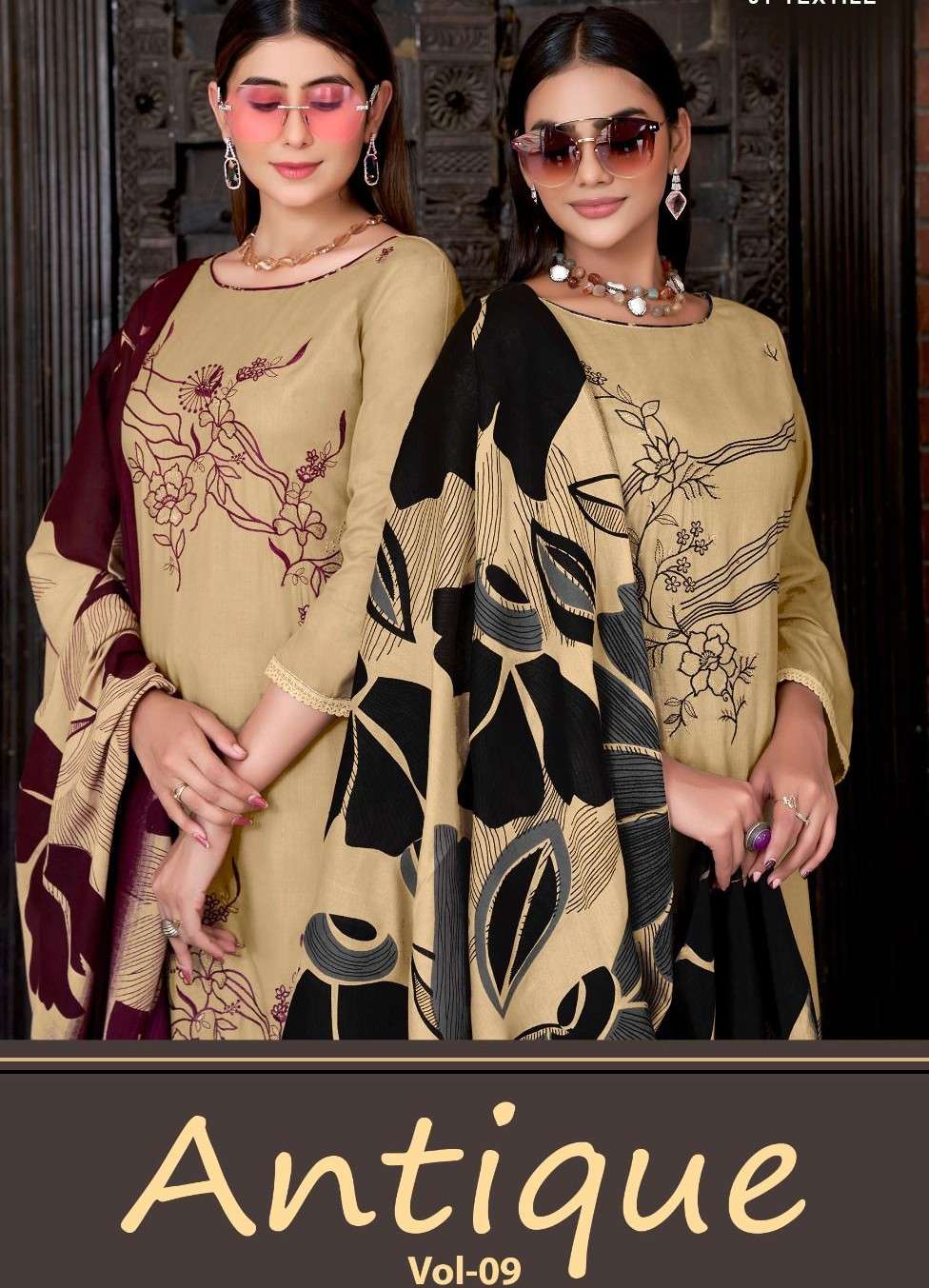 JAMATMAL ANTIQUE VOL 9 RAYON SEQUENCE WORK UNSTITCH SALWAR S...