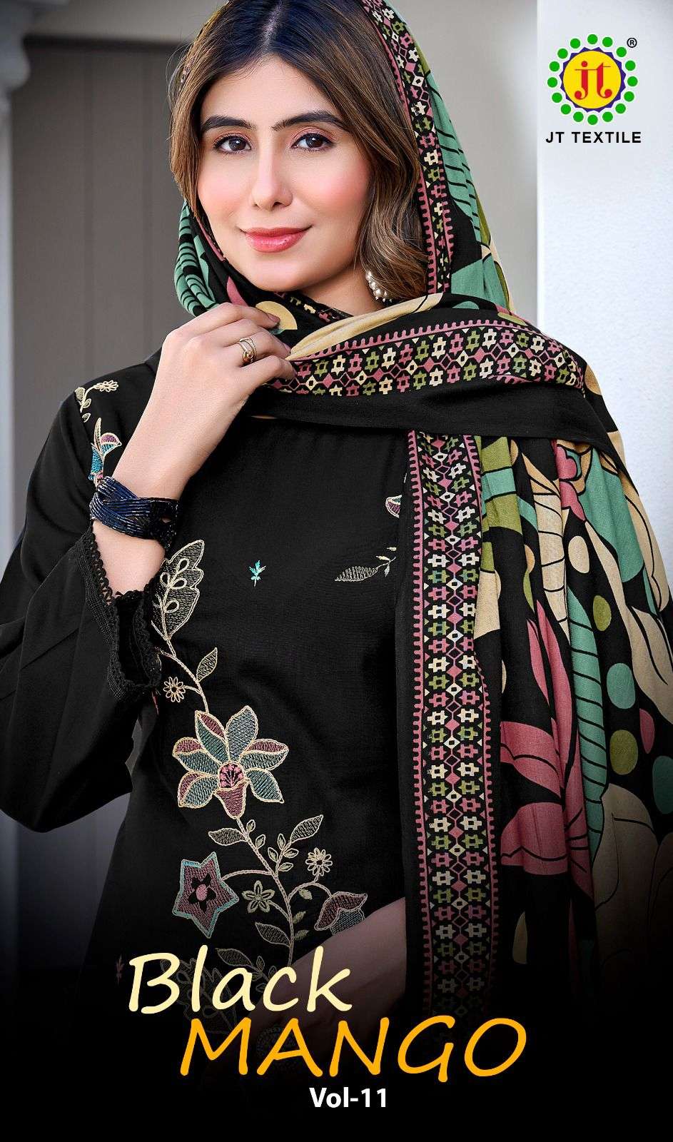 JAMATMAL BLACK MANGO VOL 11 RAYON CODING BLACK DESIGNER SALW...