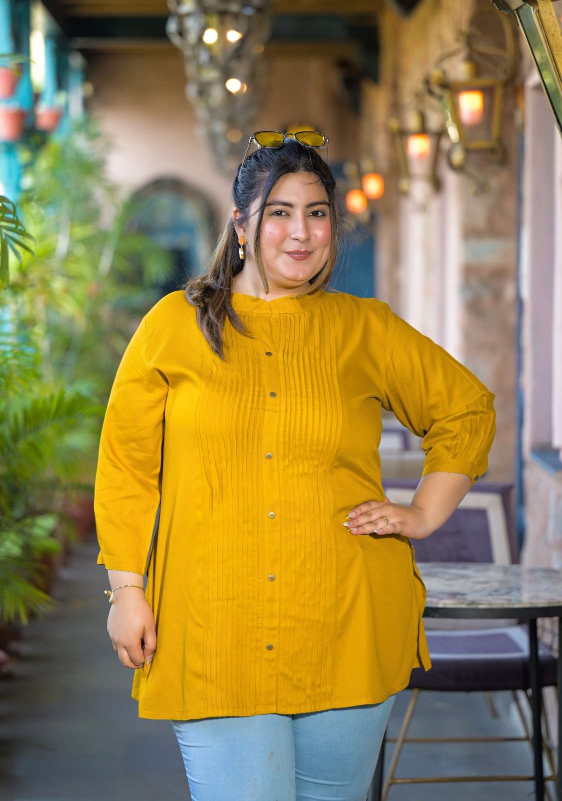 JB FAT WOMEN WESTERN BIG SIZE TOP TUNIC WEAR TEXTILE SHOP