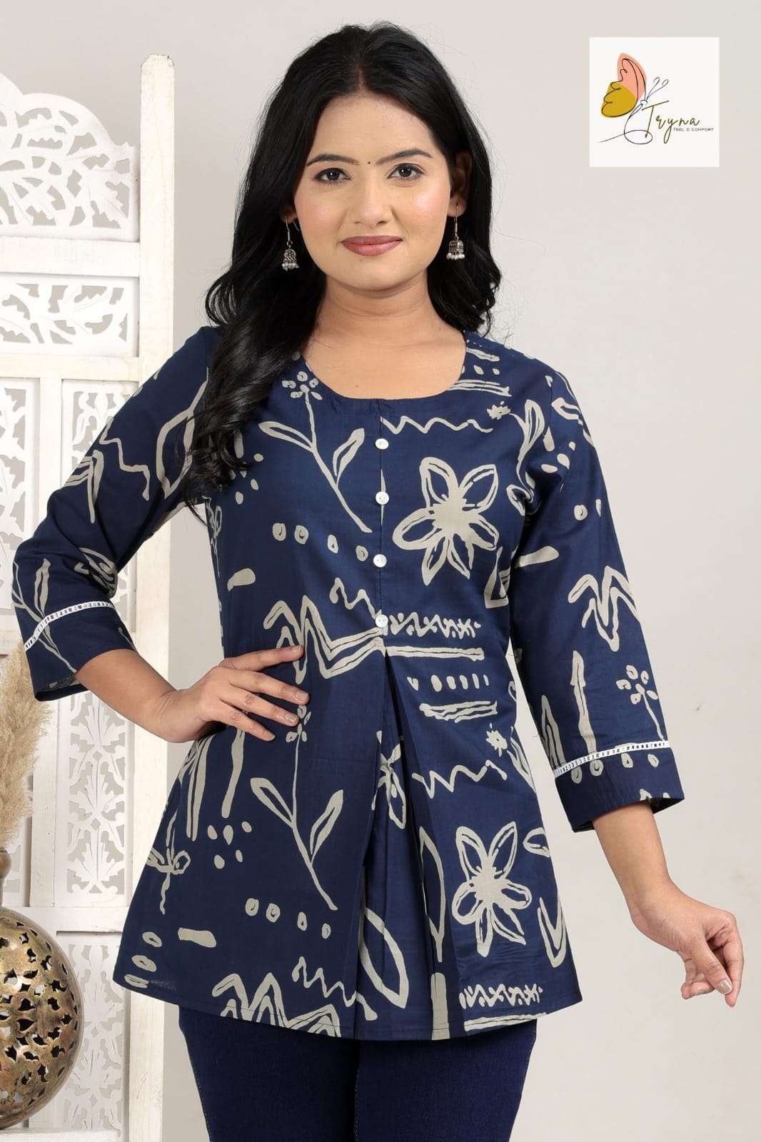 JR TRENDY CLOTH COTTON SHORT TOP AT WOMEN WHOLESALE