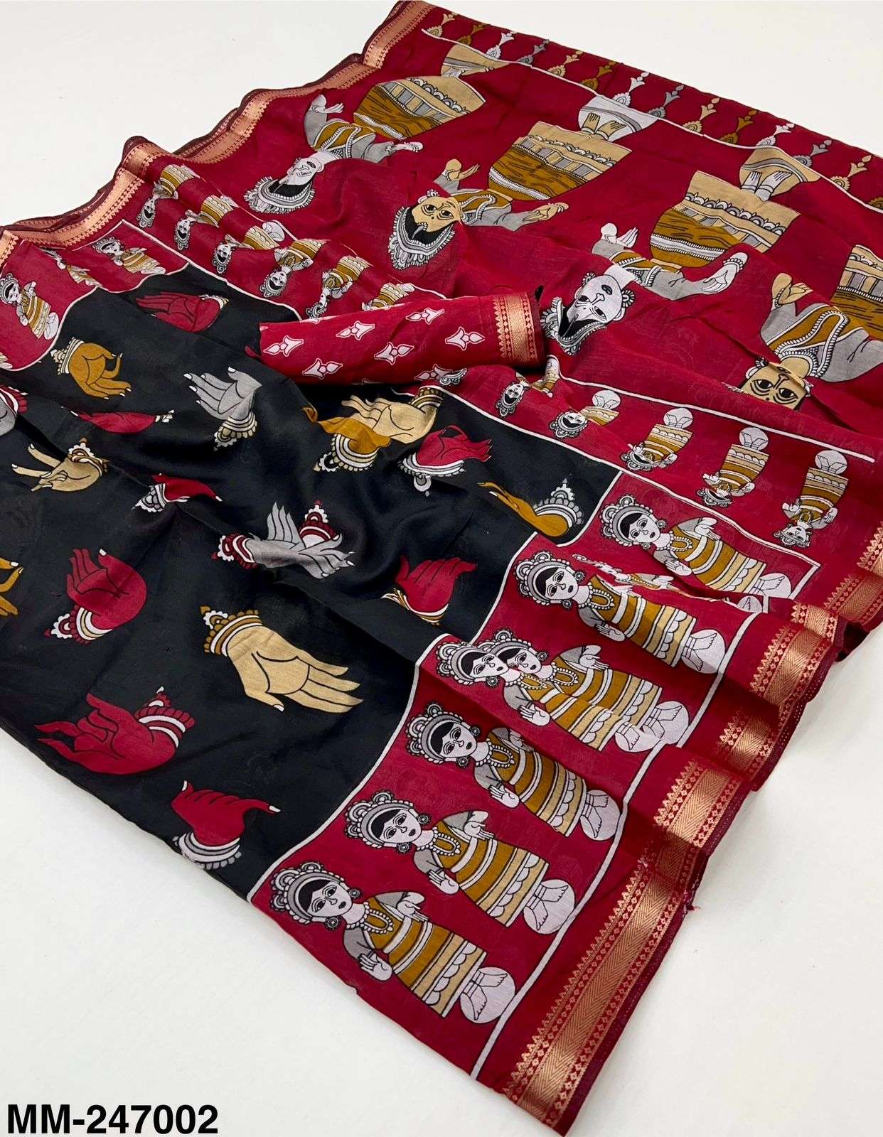 Kazari Series Mul cotton Unique printed fancy look saree Bes...