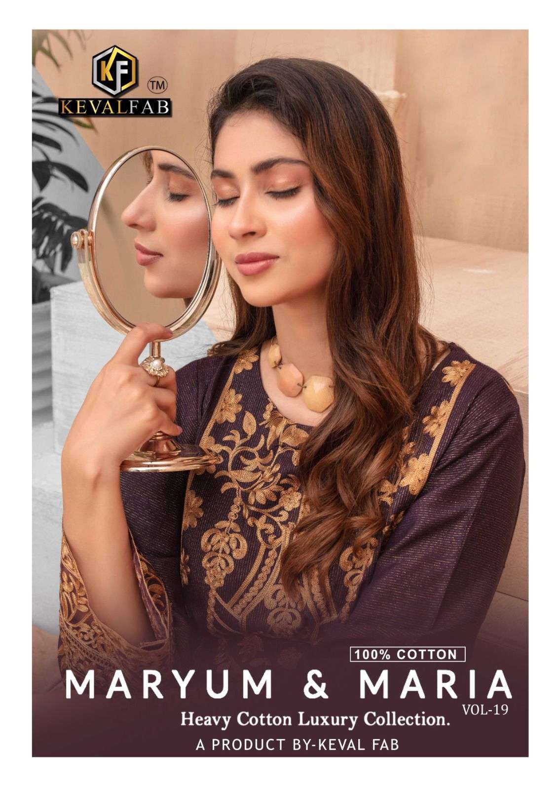 KEVAL FAB MARYAM & MARIA VOL 19 READYMADE KARACHI 3 PIECE SU...